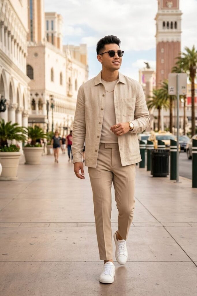 9. Monochrome Beige Outfit