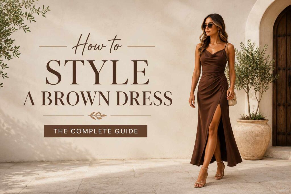 How to Style a Brown Dress