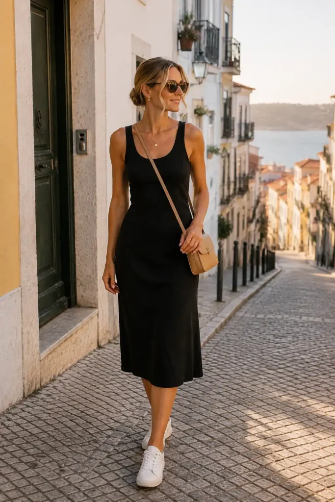 12. Tank Dress and Crossbody Bag