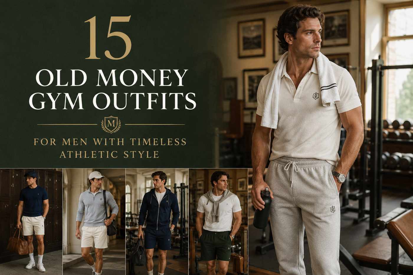 15 Old Money Gym Outfits for Men with Timeless Athletic Style