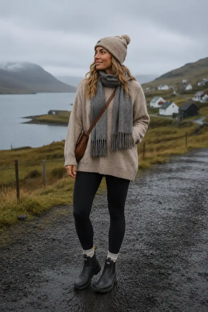 6. Oversized Sweater and Leggings