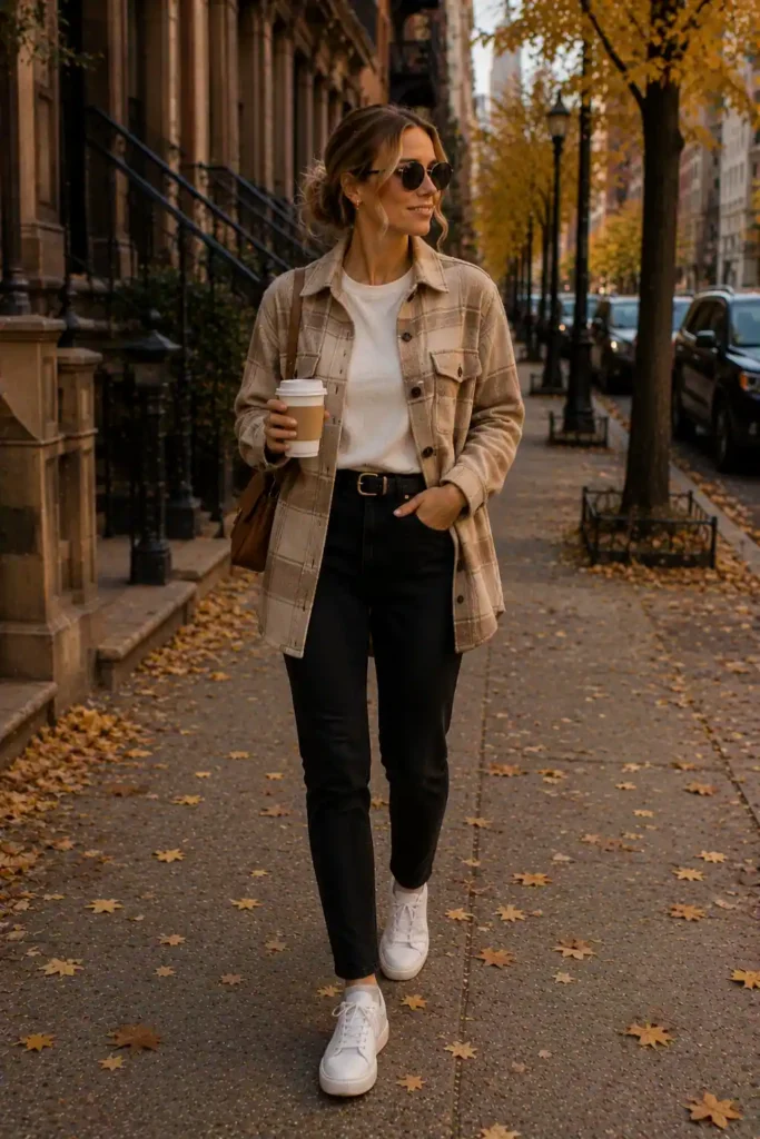 6. Shacket With Black Jeans