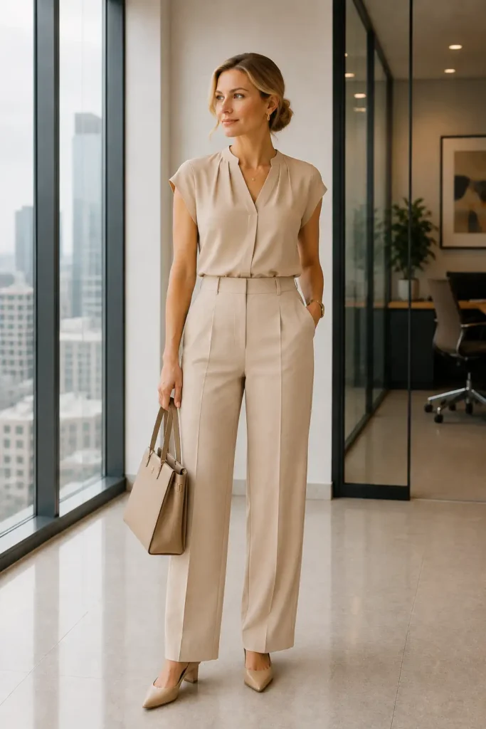 7. Monochromatic Beige Outfit