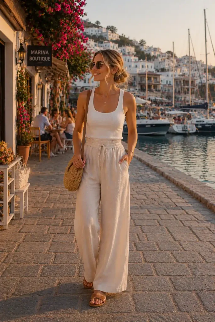 9. Tank Top and Palazzo Pants